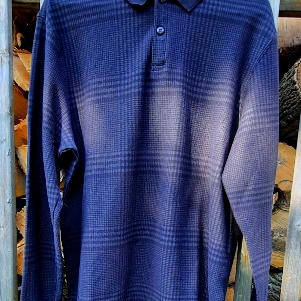 Haggar|Men's Pullover| Blue Sweater with Collar